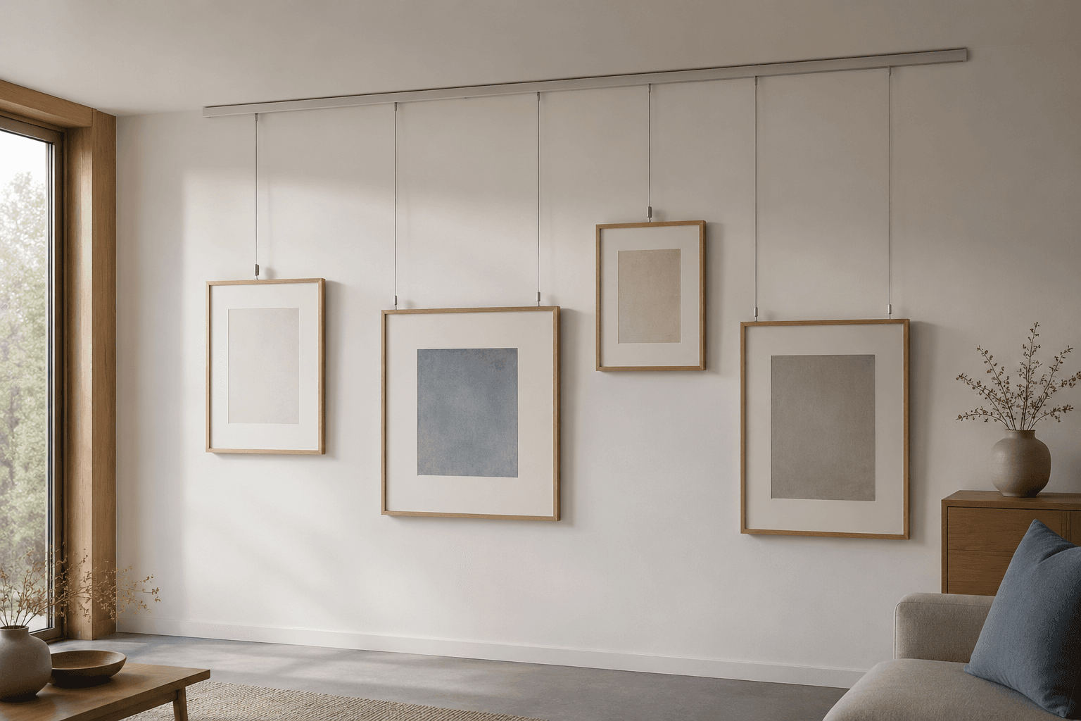 Hanging Rail Kit styled in a home setting