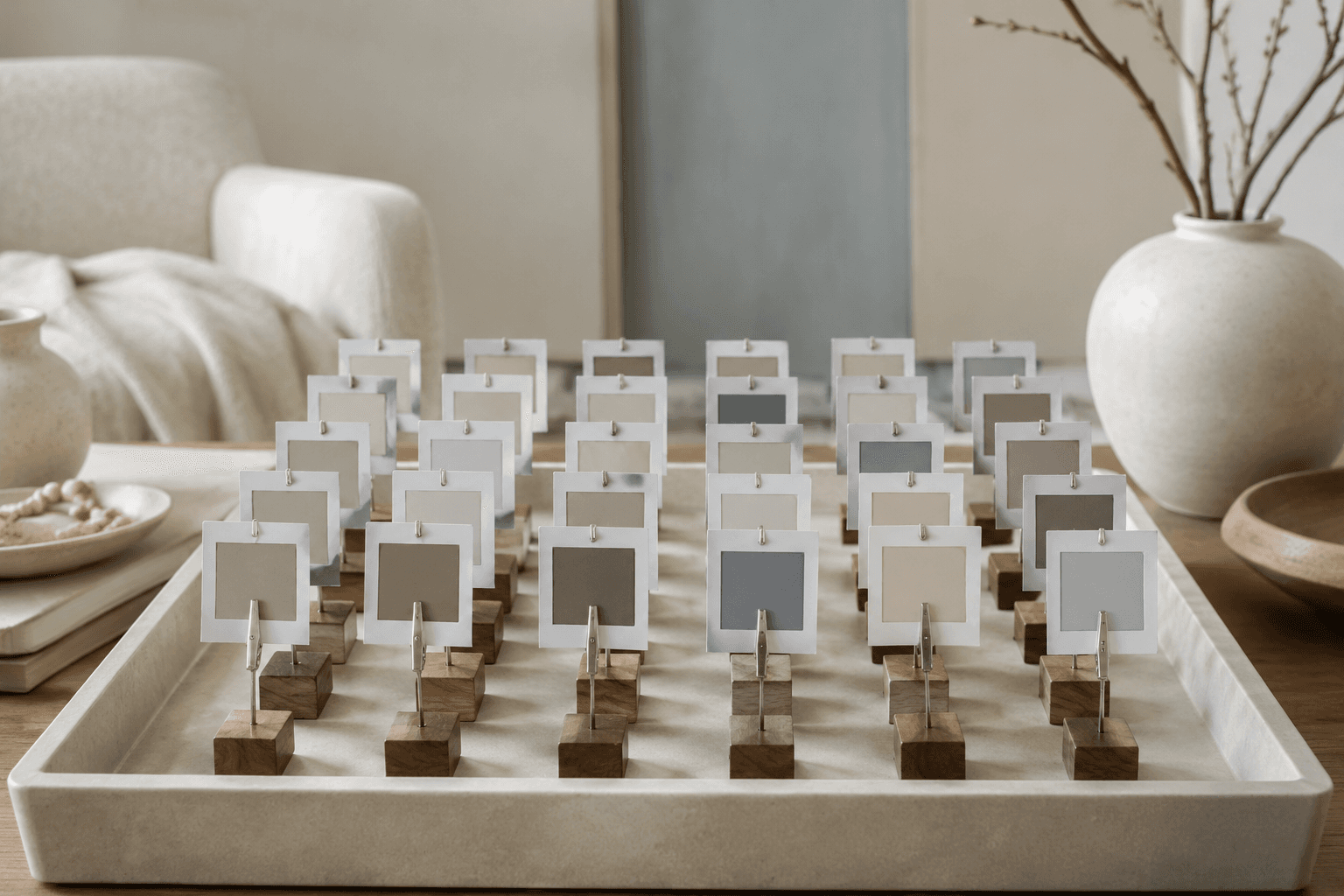 Mini Display Clips (30) styled in a home setting