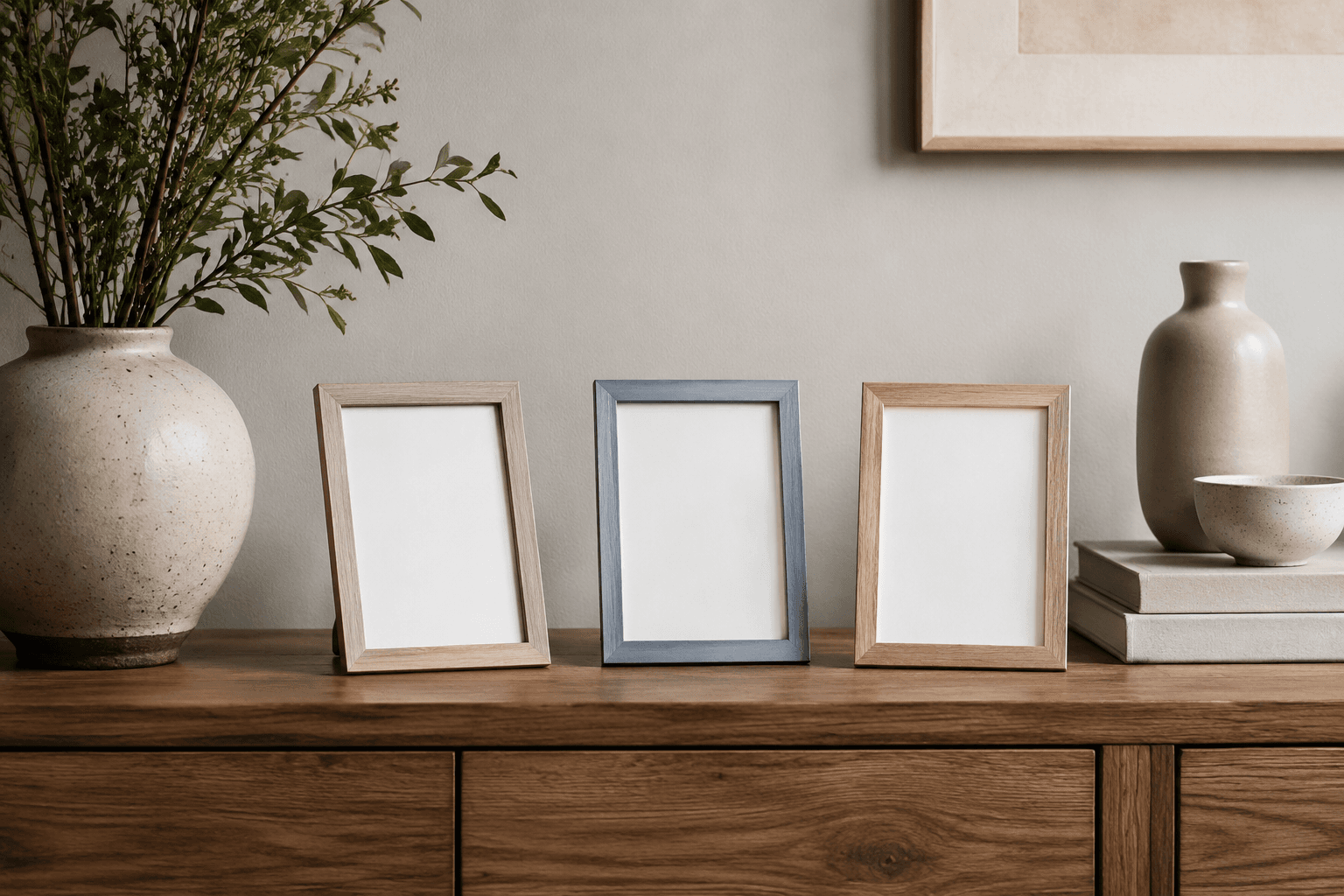 Slim Photo Frame 5x7 (3) styled in a home setting